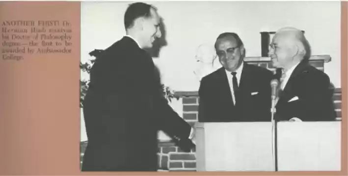HL Hoeh receives doctorate 1964